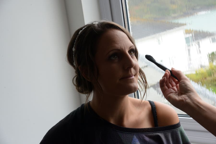 South West | Cornwall | Porthtowan | Autumn | Coastal | DIY | Blue | White | Bar | Real Wedding | Helen Court Photography #Bridebook #RealWedding #WeddingIdeas Bridebook.co.uk