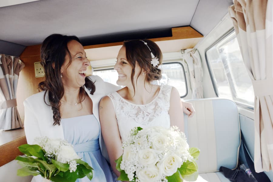 South West | Cornwall | Porthtowan | Autumn | Coastal | DIY | Blue | White | Bar | Real Wedding | Helen Court Photography #Bridebook #RealWedding #WeddingIdeas Bridebook.co.uk
