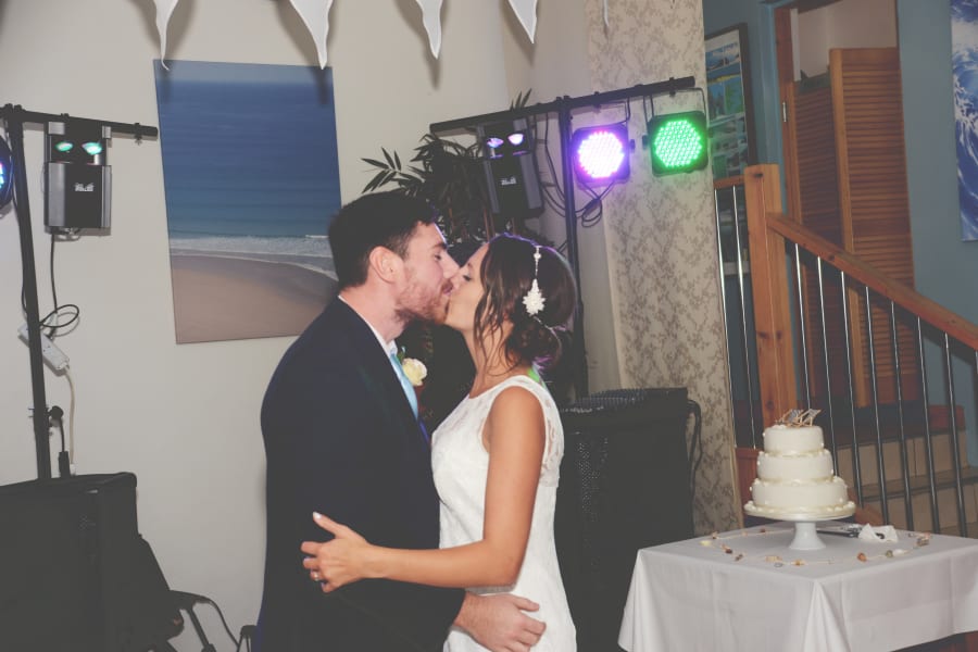 South West | Cornwall | Porthtowan | Autumn | Coastal | DIY | Blue | White | Bar | Real Wedding | Helen Court Photography #Bridebook #RealWedding #WeddingIdeas Bridebook.co.uk