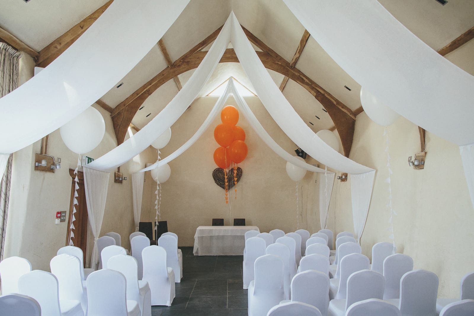 South West | Devon | Hittisleigh | Spring | Boho | DIY | Outdoor | White | Orange | Barn | Real Wedding | Helen Lisk Photography #Bridebook #RealWedding #WeddingIdeas Bridebook.co.uk 