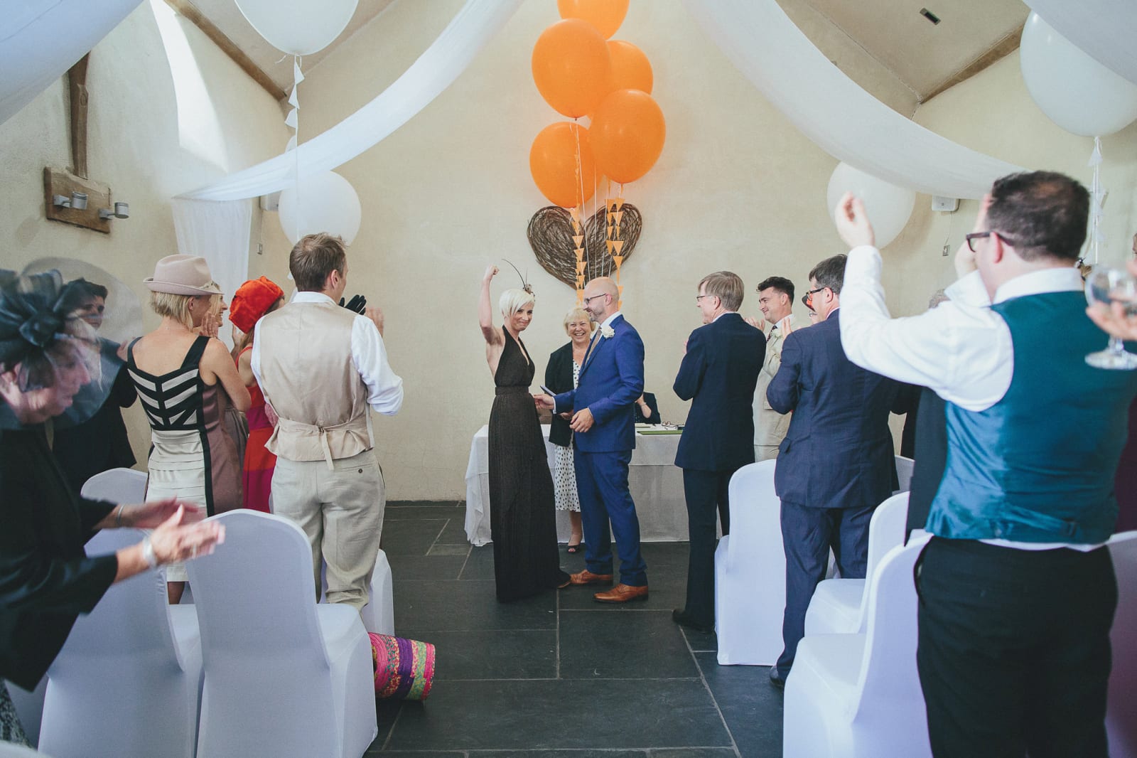 South West | Devon | Hittisleigh | Spring | Boho | DIY | Outdoor | White | Orange | Barn | Real Wedding | Helen Lisk Photography #Bridebook #RealWedding #WeddingIdeas Bridebook.co.uk 