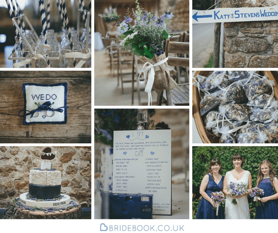 South West | Dorset | Bridport | Summer | DIY | Rustic | Blue | White | Barn | Real Wedding | Helen Lisk Photography #Bridebook #RealWedding #WeddingIdeas Bridebook.co.uk