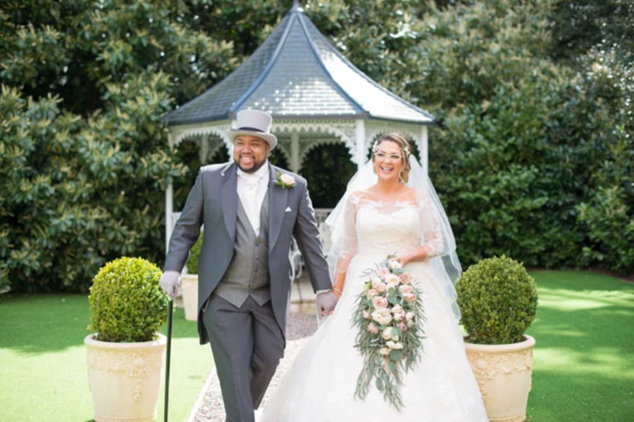 West Midlands | Staffordshire | Summer | Glamorous | Helicopter | Pink | Gold | Country House | Real Wedding | Kayleigh Pope #Bridebook #RealWedding #WeddingIdeas Bridebook.co.uk