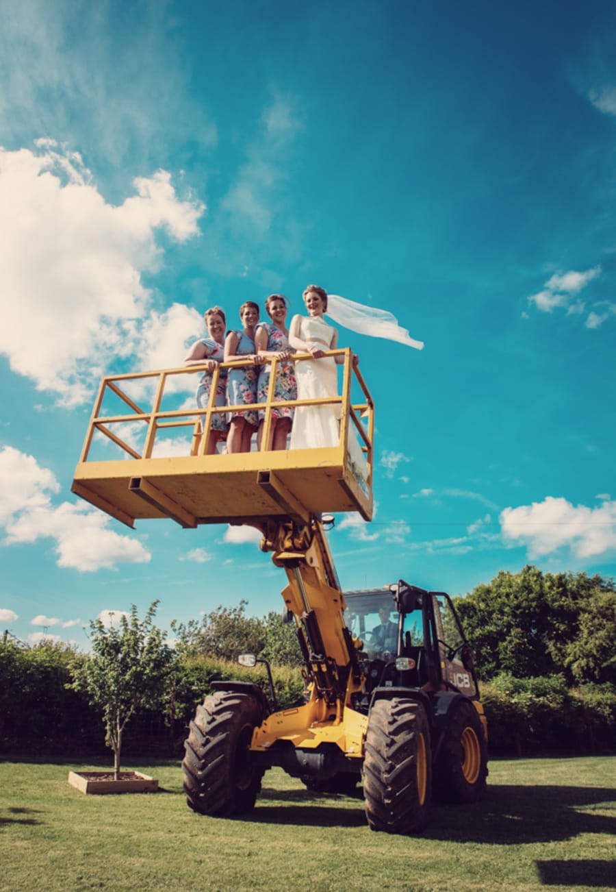 Outdoor | Farm | Barn | Rustic | Barn | Marquee | Tractor | Summer | Marlborough | Peter Smart #Bridebook #RealWedding #WeddingIdeas Bridebook.co.uk 