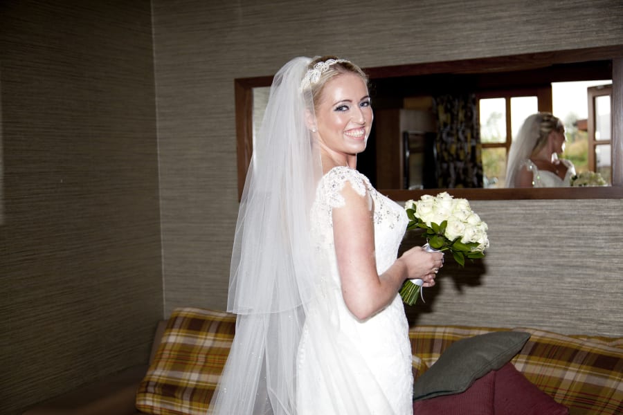 Scotland | Renfrewshire | Bishopton | Autumn | Classic | Modern | Blue | Cream | Country Club | Real Wedding | Sheila Galvin #Bridebook #RealWedding #WeddingIdeas Bridebook.co.uk