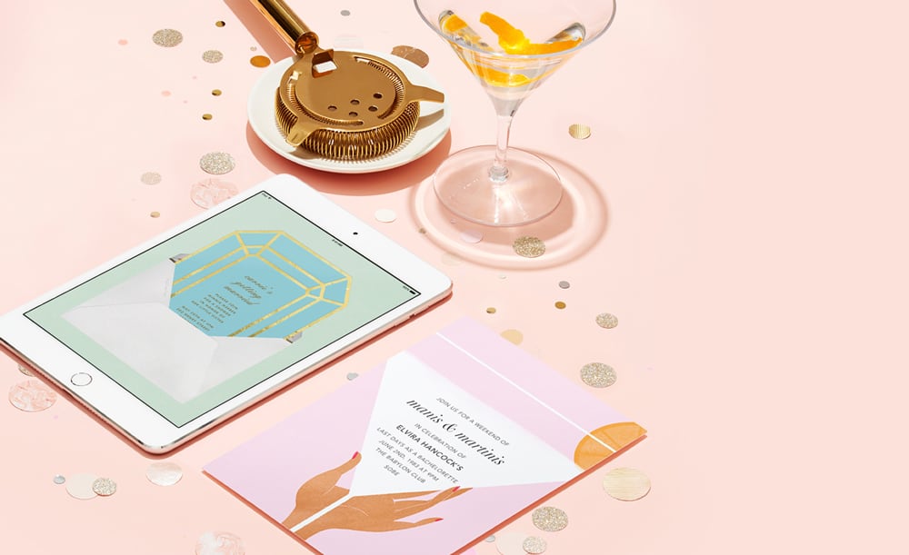 bridebook.co.uk wedding invitations by paperless post on ipad