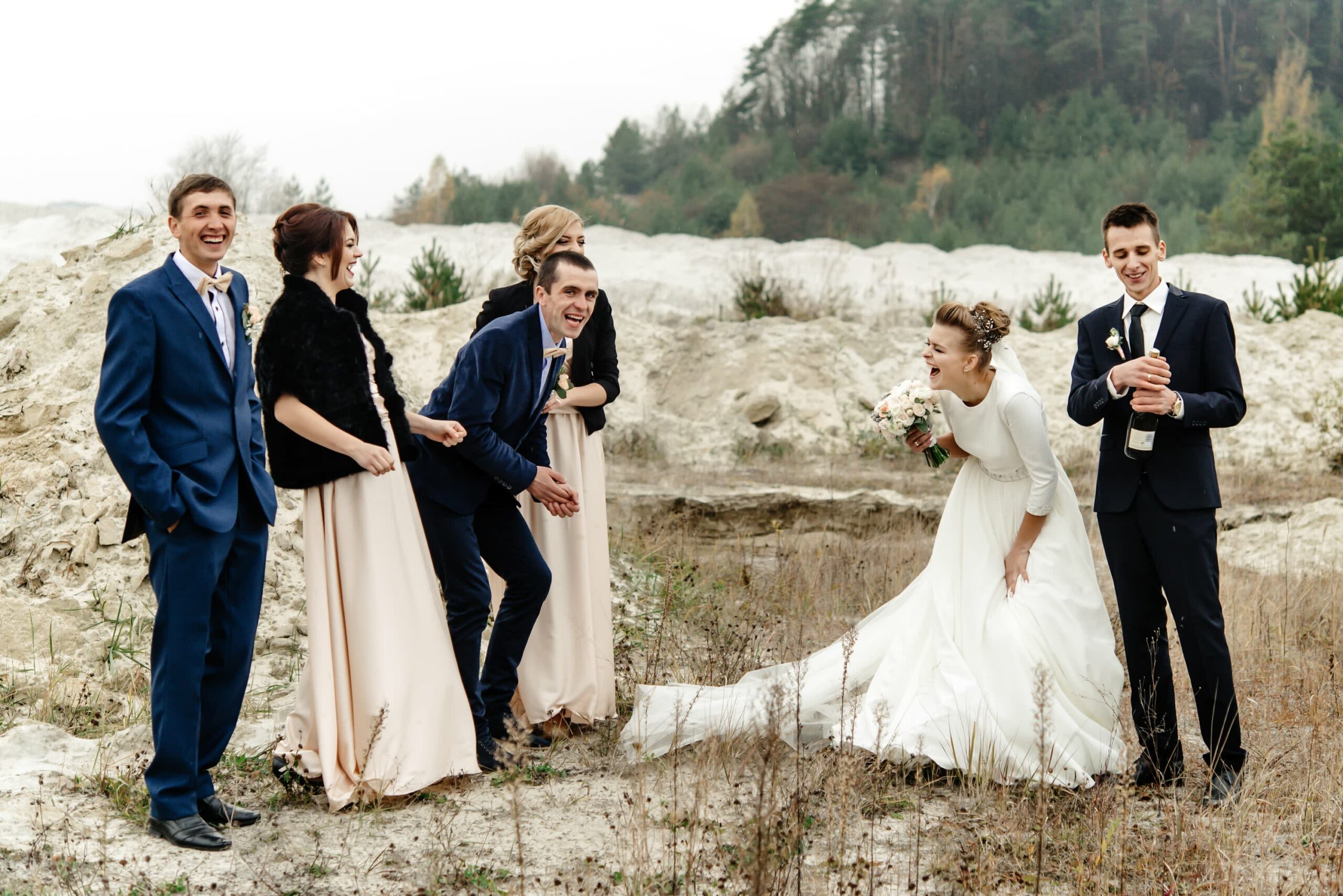 Bridebook.co.uk Newlywed photos winter wedding scenery