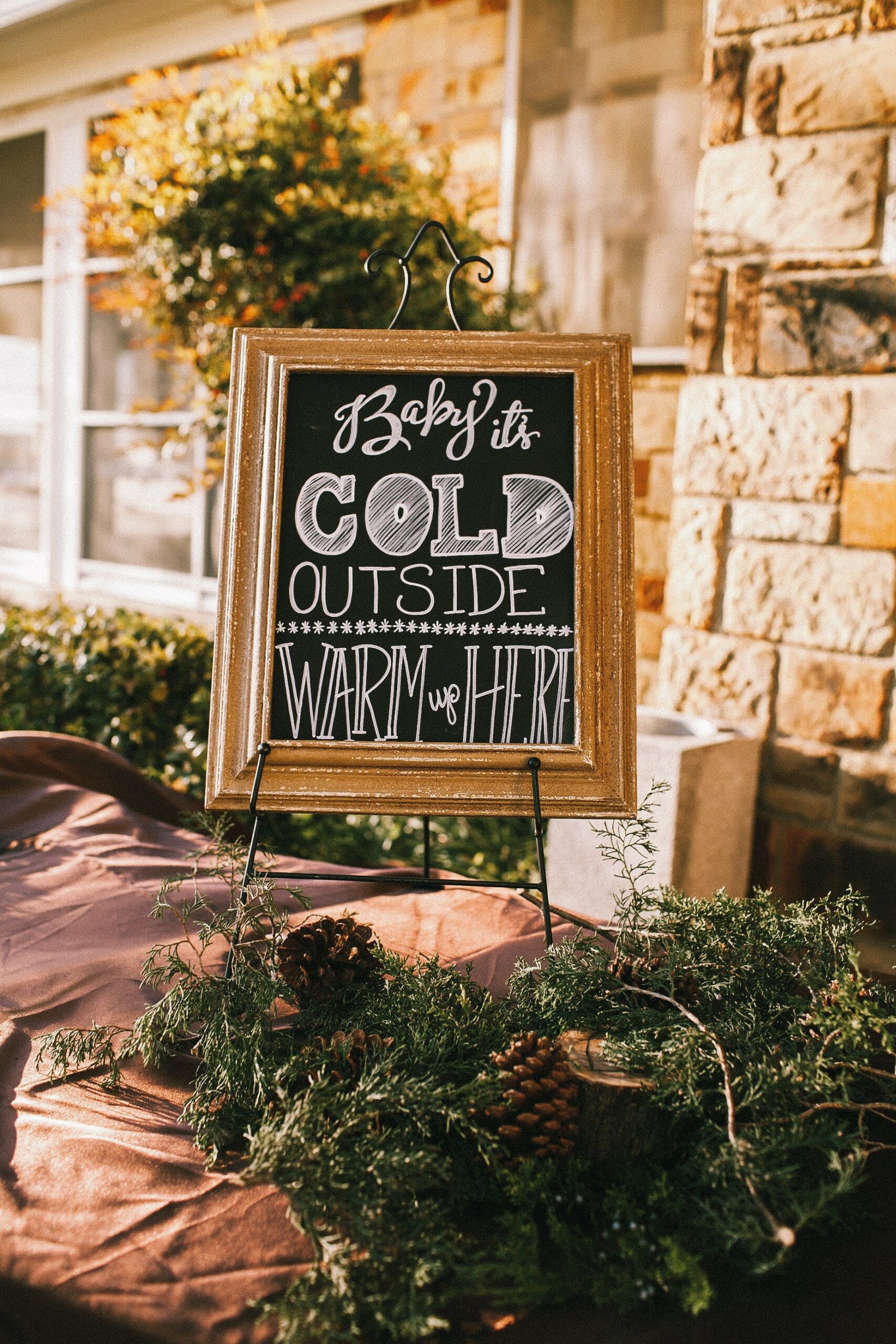 Bridebook.co.uk Warm Up Station Winter Wedding