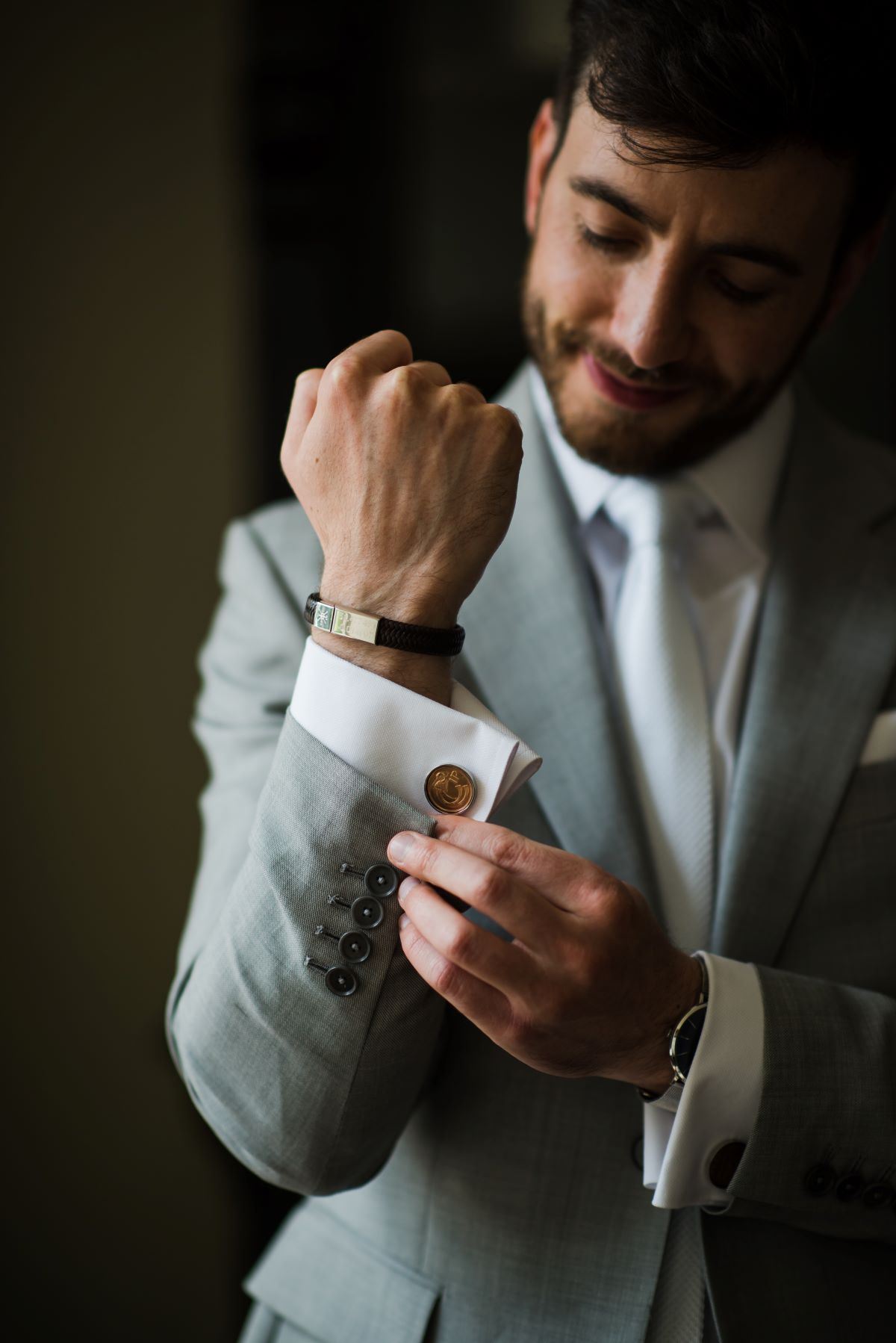 Faye's father about to hug her on her wedding day
