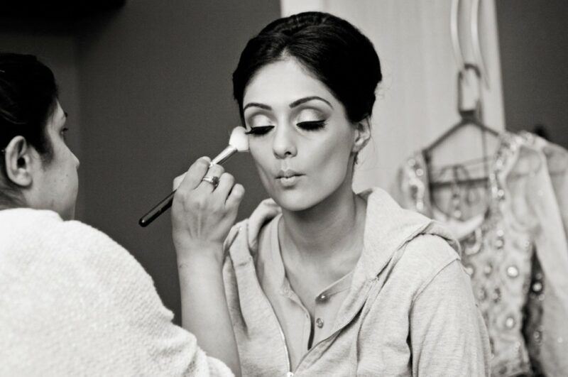 www.bridebook.co.uk bride having her make up done by artist