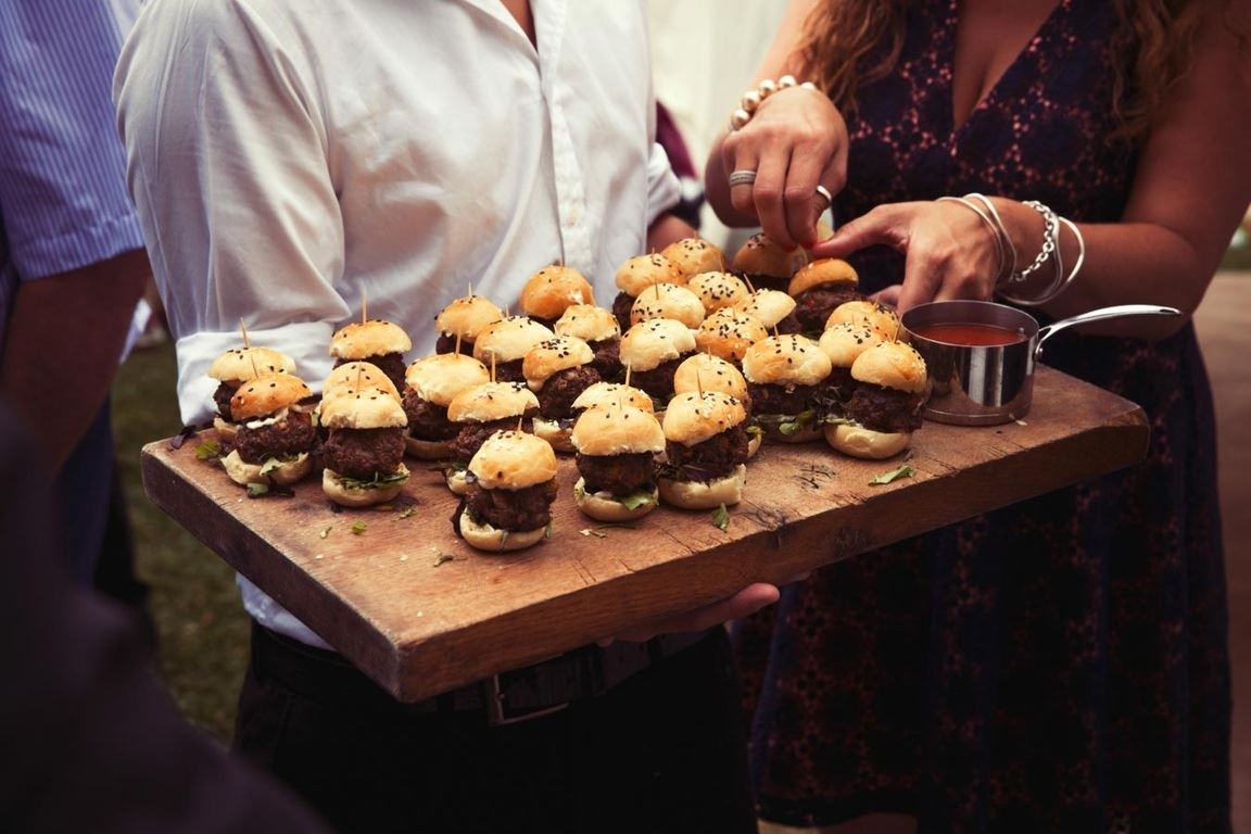 Bridebook.co.uk- mini burger canapes