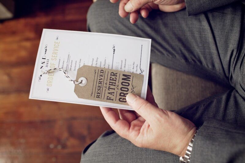 Bridebook.co.uk- father of the groom order of service