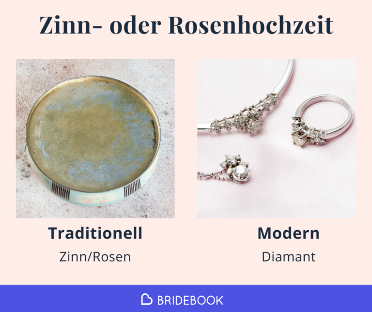 Traditionelle und moderne Geschenke zur Zinn- oder Rosenhochzeit