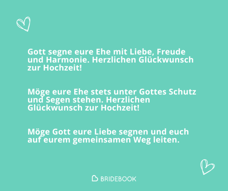 Religiöse Hochzeitsglückwünsche - Ideen