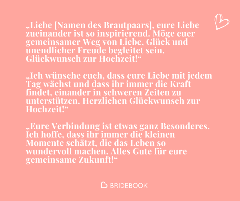 Emotionale Glückwünsche - Ideen