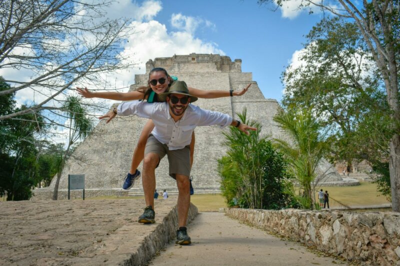 Couple on a trip in Mexico