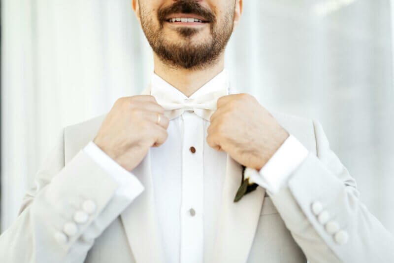 Smiling groom