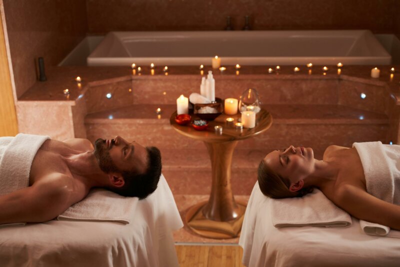 Couple au spa
