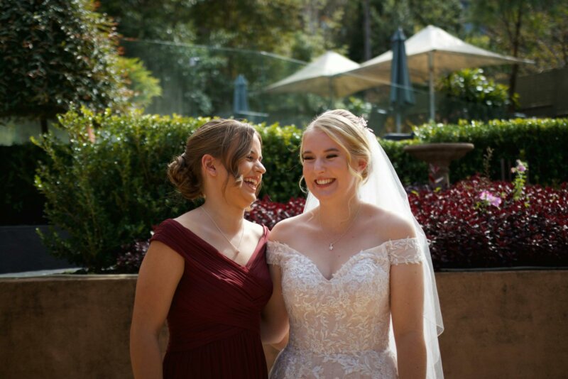Bride and sister