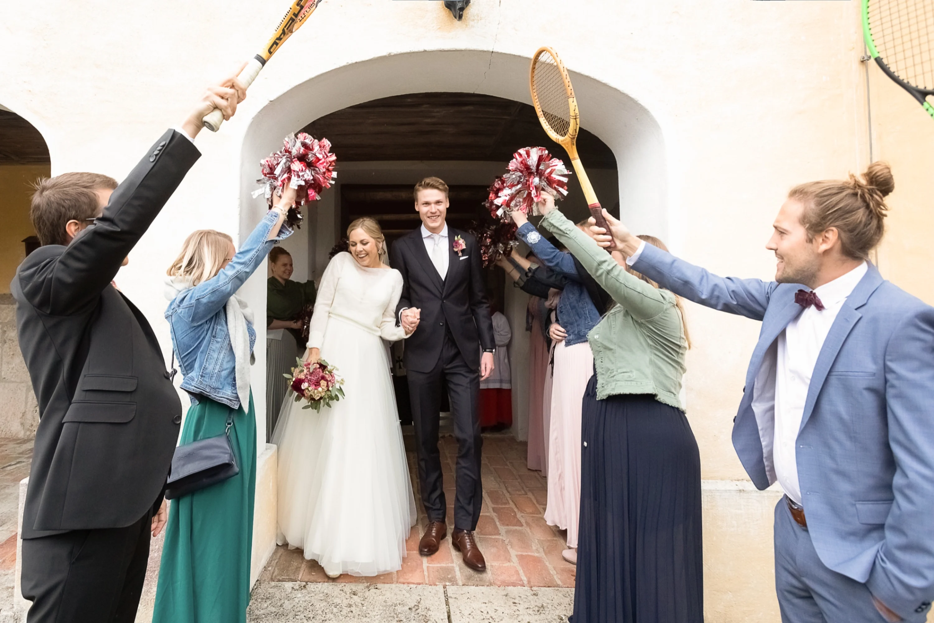 Spalier bei der Hochzeit